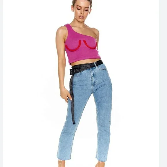 Orseund Iris One-Shoulder Crop Top - Picture 1 of 6